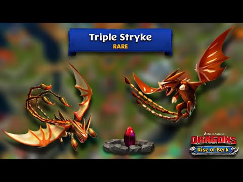 Rare Triple Stryke Maxed Level 180 Titan - Dragons : Rise of Berk