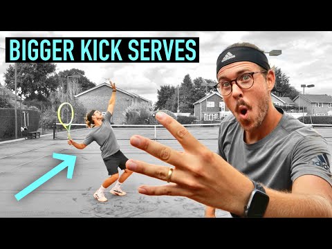 4 Tips For a BIGGER Kick Serve #tennis