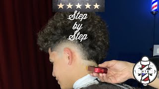 Burst Fade with CURLS | Barber Tutorial💈