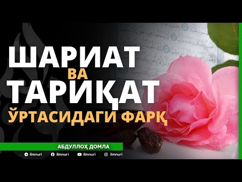 SHARIAT VA TARIQATNING ORASIDAGI FARQ - ABDULLOH DOMLA