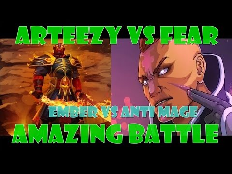 Arteezy - Ember Spirit vs Fear - Anti Mage MMR Game! |Dota 2 MAFIA|