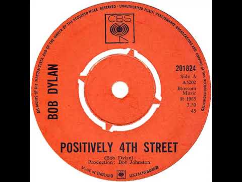 UK New Entry 1965 (271) Bob Dylan - Positively 4th Street