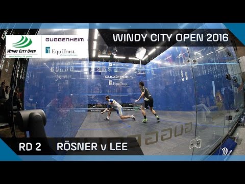 Squash: Rösner v Lee - Windy City Open 2016 - Men's Rd 2 Highlights