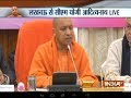CM Adityanath addreses media over implementation of various central schemes for minorities welfare