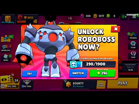 😱ROBOBOSS IS HERE!!🎉🎉NEW BRAWLER BRAWL STARS!🎁