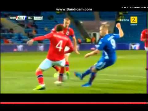 Kolbeinn Sigthorsson GOAL   Norway 0 - 1 Iceland FIFA World Cup 15 10 2013