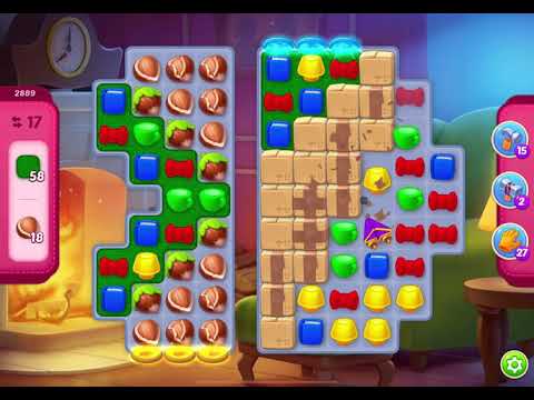 HomeScapes Level 2889 no boosters (18 moves)