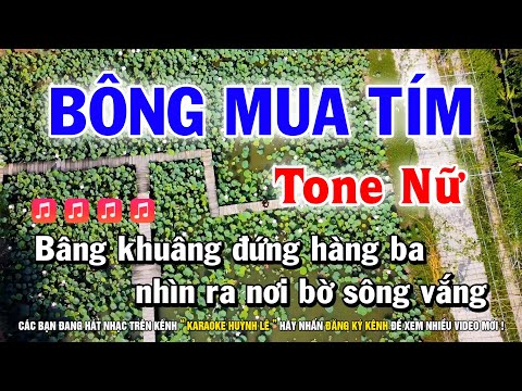 Karaoke Bông Mua Tím - Tone Nữ - Beat Hay Nhạc Sống Dễ Hát