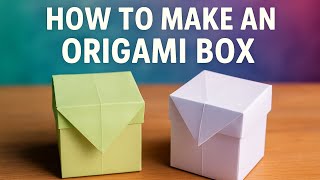 How to Make a Beautiful Paper Box with a Lid | Easy Origami DIY Tutorial ✂️🎀 #viralvideo #origami