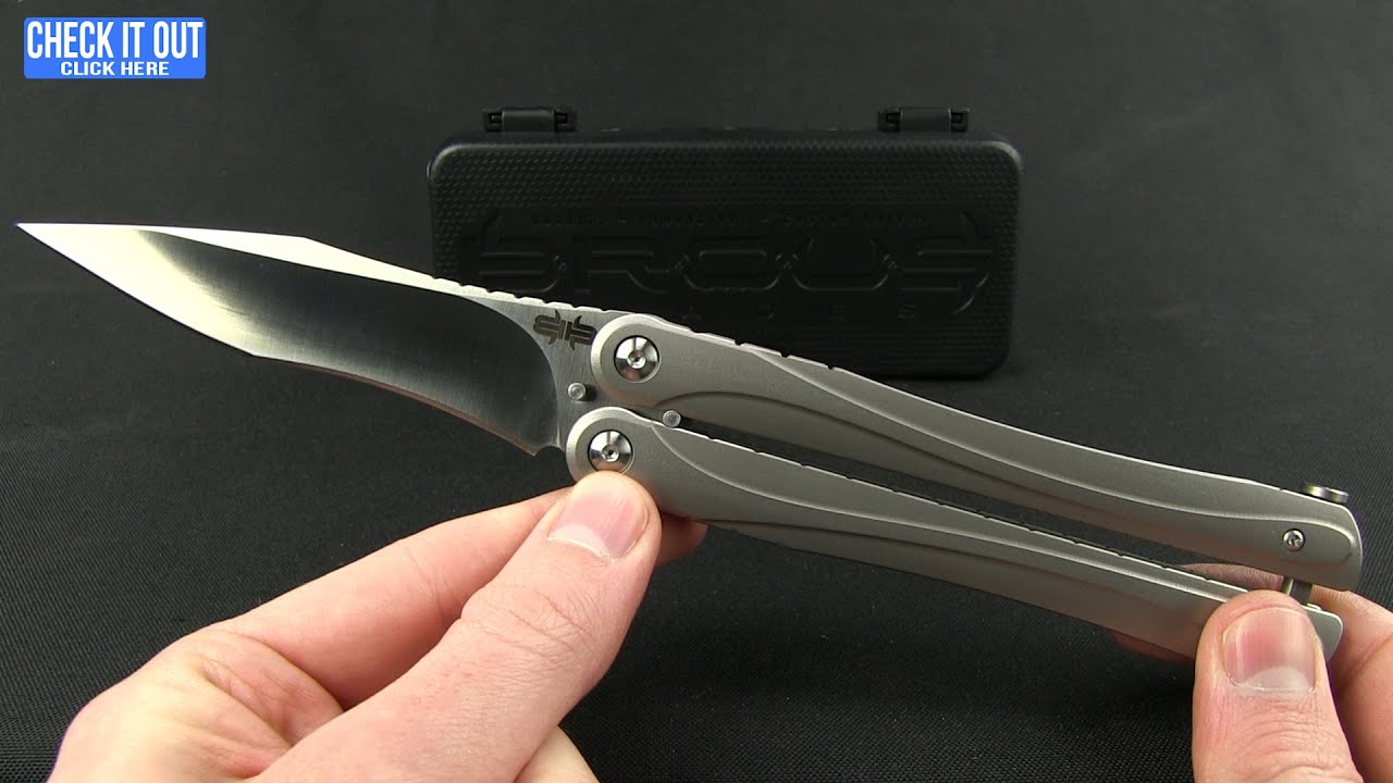 Brous Blades Balisong B3 Butterfly Knife SS (4.25" Stonewash)