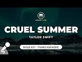 Cruel Summer - Taylor Swift (Male Key - Piano Karaoke)