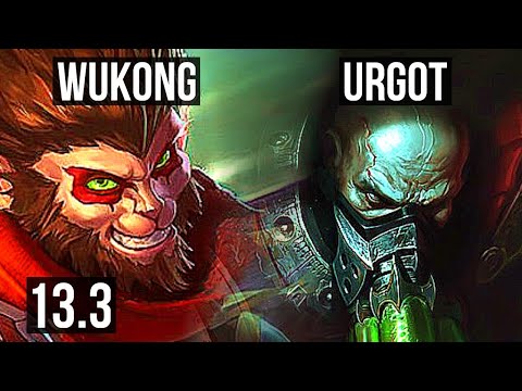WUKONG vs URGOT (TOP) | 6/0/1, 1.4M mastery, 300+ games, Dominating | KR Master | 13.3