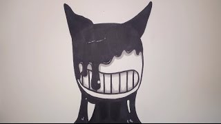 How To Draw Bendy From Bendy and The Ink Machine Step By Step (Evil/Inked)