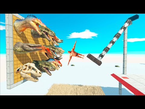 Dinosaur Heads on the Wall - Animal Revolt Battle Simulator