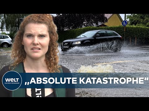 FLUT-KATASTROPHE: Schockierende Aufnahmen - Kniehohe Überschwemmungen und Ölfilm auf den Straßen!