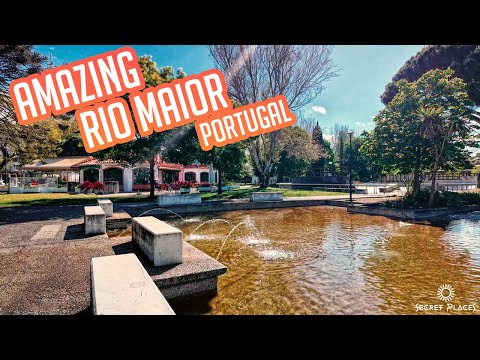 Discover the historic parks inside Rio Maior in Portugal 4k - dji 3