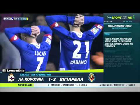 Deportivo de La Coruña vs Villarreal CF 1-2 All Goals and Highlights {3/1/2016}