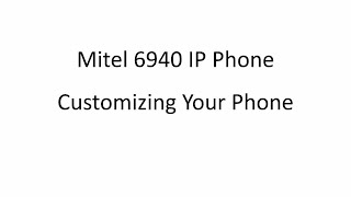 Download lagu 6940 Phone: Customize Your Phone: MiVoice Business mp3