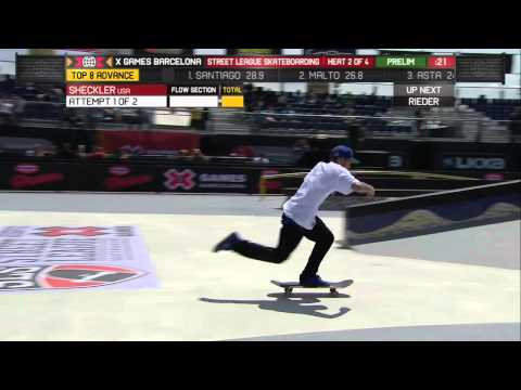 Ryan Sheckler SLS Elims 8.5 - ESPN X Games