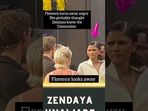 Zendaya ignore by Florence Pugh after getting hit by flying object #shorts #zendaya #dune