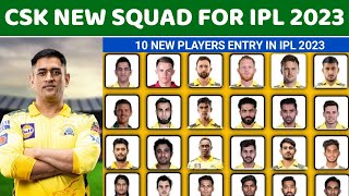 CSK New Squad For IPL 2023 | CSK Will Buy These 5 Big Players in Mini Auction | CSK News