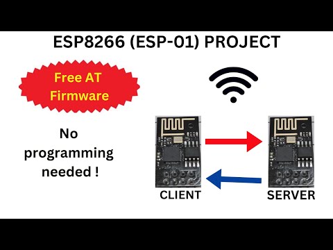 Module to Module wireless communication using AT commands (ESP8266 - ESP-01 project)