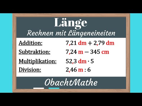 Length: Calculating with units of length (plus, minus, times, division) | explained very simply |...