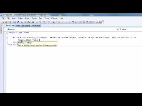 Visual Basic 2008 Tutorial 1 Progress Bar