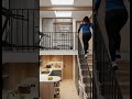 Tiny Loft Apartment with Skylights, Mezzanine Bed & Smart Storage ideas