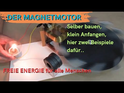 Magnetmotor selber bauen, klein anfangen, hier zwei Beispiele dafür. FREIE ENERGIE für alle Menschen