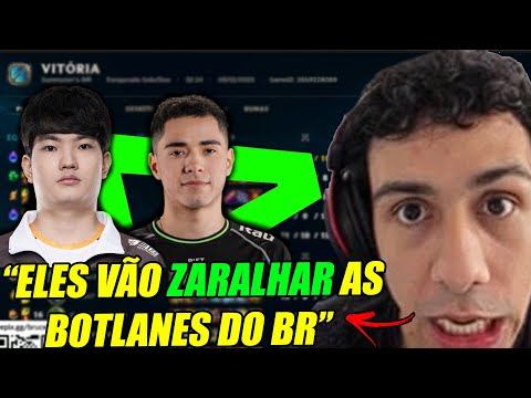 Brucer comparando as BotLanes do CBLOL