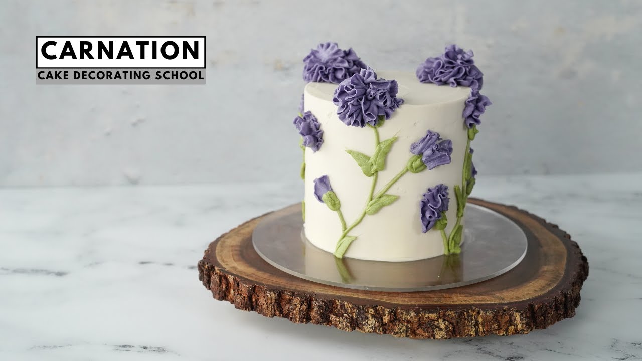 How to make 3D carnation cake [ Cake Decorating For Beginners ]