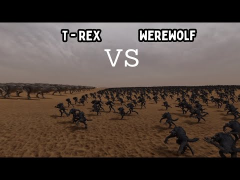 120 T-Rex Vs 15,000 Werewolf -- Epic Fight -- Ultimate Epic Battle Simulator 2
