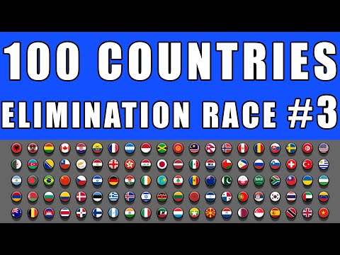 100 Countries Elimination Marble Race 3 in Algodoo \ Marble Race King