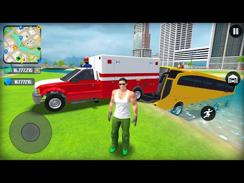 Ambulance and Passenger Transport Bus Huge Open World Go to Town Simulator - Android Gameplay.