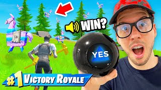 Using MAGIC 8 BALL to WIN in Fortnite! (CRAZY)