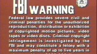 CBS/Fox Video Warning Screen 1984-1999, 2000, 2001, 2003