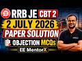 RRB JE CBT 2 Exam 2 July 2026 Paper Solution Objection MCQs EE MentorX Ravendra Sir