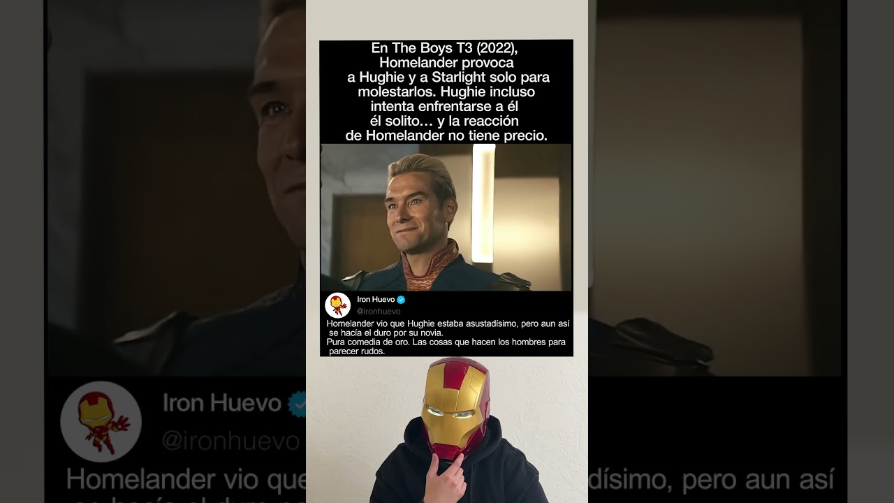 En The Boys T3 (2022), Homelander vio a Hughie asustado y su reacción… 😂