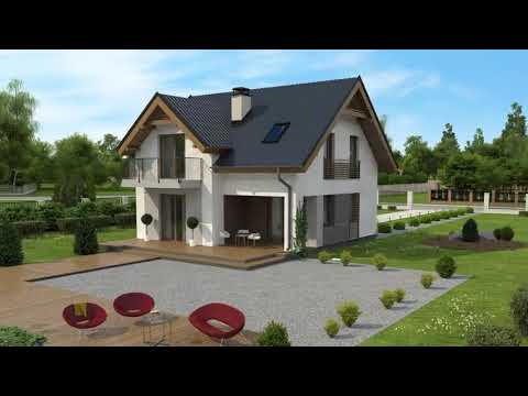 Z163 Компактний функціональний будинок з мансардним вікном з боку саду