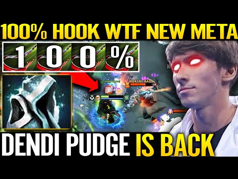 🔥 DENDI 100% HOOK LEGEND PUDGE IS BACK - New Meta Eternal Shroud + Agha Shard WTF Imba 7.29d Dota 2