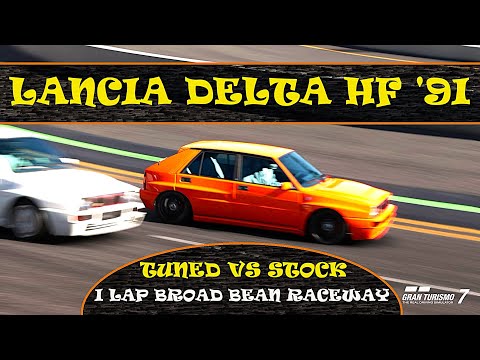 LANCIA DELTA HF Evo '91 (Fully Tuned) vs Stock 1 Lap BROAD BEAN Raceway ***GT7***