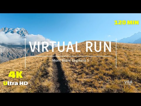 Virtual Run 4k Mont Blanc - Segment 5 Full Length - Virtual Scenery for Treadmill