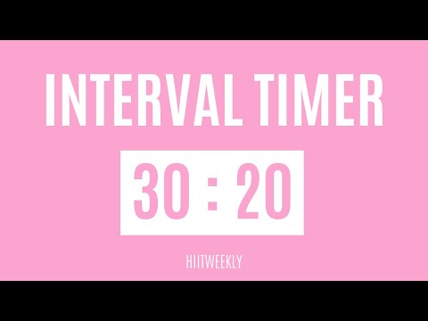 30 Seconds Interval Timer With 20 Seconds Rest | 30/20 Interval Timer | 30 Minute Workout Timer