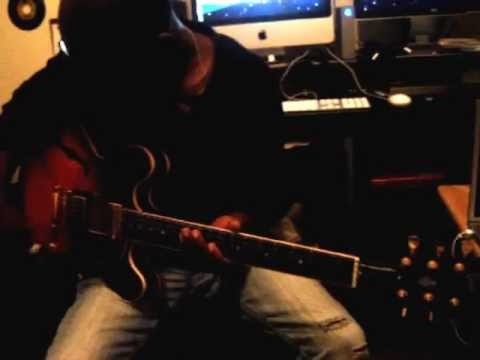 Erick Walls at my house ripping my guitar