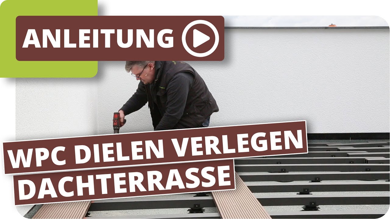 Dachterrasse Bodenbelag WPC Dielen von Planeo verlegen