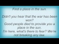 Hoodoo Gurus - A Place In The Sun Lyrics