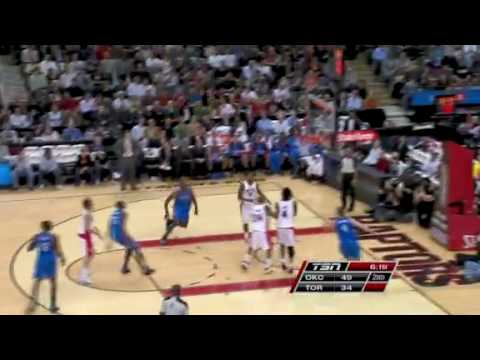 Serge Ibaka huge putback dunk off the Kevin Durant miss vs Toronto Raptors