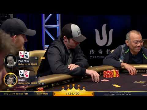 Tom Dwan Playing the BIGGEST Televised Pot Ever, 2.35 Million | Triton Poker