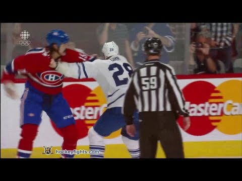 Colton Orr vs George Parros Oct 1, 2013